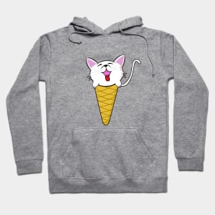 Cute Kawaii Cat in Ice Cream Cone Hoodie